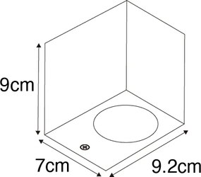 Lampada da parete vintage oro antico in plastica - Baleno
