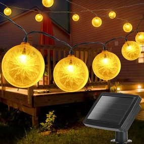 Aigostar - Catena solare LED 10xLED/3,8m IP44 bianco caldo