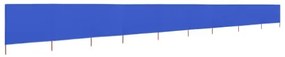 Paravento a 9 Pannelli in Tessuto 1200x160 cm Azzurro