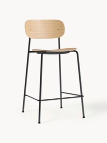 Sedia alta in metallo e legno Co