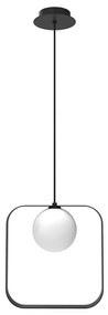 Lampadario a sospensione con filo TULA 1xG9/28W/230V quadrato nero