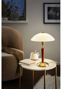 Lampada da tavolo grigia/marrone con paralume in vetro e intensità regolabile(altezza totale 35 cm) SOLO 1 – EGLO