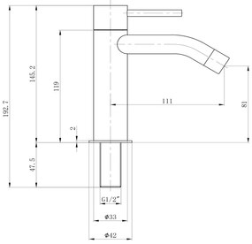 Sapho - Miscelatore per lavabo SMALL 14,5 cm, cromo lucido