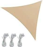 Tenda Ombrellone Antiriflesso Vela Ombreggiante Anti UV Triangolare 3.6x3.6x3.6mt Beige