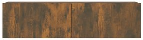 Mobile tv a parete rovere fumo 120x30x30cm legno ingegnerizzato