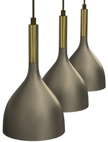 Lampadario a sospensione con filo NOAK 3xE27/15W/230V ottone/oro