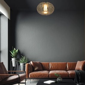 Briloner 3759011 - Plafoniera 1xE27/10W/230V diametro 40 cm bambù