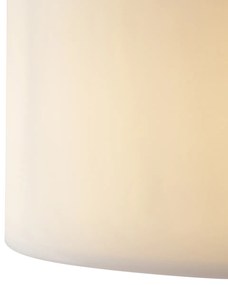 Lampada da terra moderna da esterno nera con paralume bianco IP44 - Mississippi