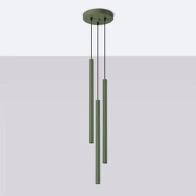 Sollux SL.1521 - Lampadario a sospensione con filo PASTELO 3xG9/8W/230V verde