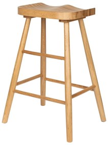 Sedia da bar di colore naturale in rovere massiccio (altezza della seduta 65,5 cm) Vander – White Label