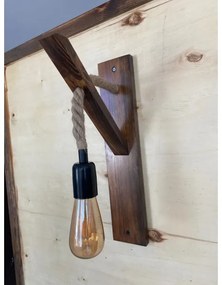 Lampada da parete AHSAP 1x E27/40W/230V, pino/noce