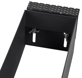 Faretto da incasso nero orientabile e girevole senza cornice 3 luci - Oneon