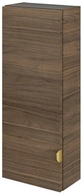 Pensile bagno Neo rovere noce in vetro SENSEA, 1 anta apertura da sinistra P 17 x L 30 x H 75 cm