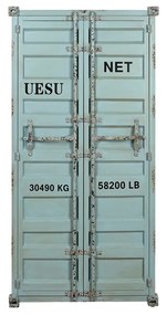 Portabottiglie Home ESPRIT Turchese Metallo Legno MDF 76,5 x 39,5 x 157,5 cm