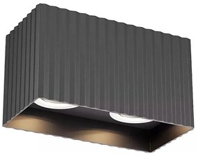 Redo 01-3412 - Faretto DELPHI 2xGU10/7W/230V 16,1x8,1 cm nero