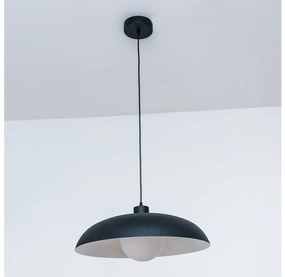 Lampadario a cavo ECLIPSE 1xE27/15W/230V nero/bianco