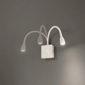 Applique FALL in metallo Bianco con LED direzionale 9x36 cm