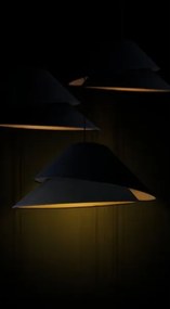 Duolla - Lampadario a sospensione con filo COCO 1xE27/40W/230V diametro 50 cm nero