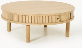 Tavolino da salotto con frontale millerighe Calary, Ø 80 cm