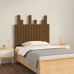 Testiera da parete miele 82,5x3x80cm in legno massello di pino