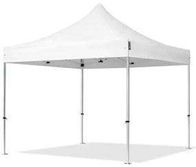 TOOLPORT 3x3m gazebo pieghevole PES con laterali (finestre panoramiche), PROFESSIONAL alluminio, bianco - (600147)