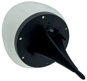 Lampada solare a LED con 2 LED, 1,2 V, 300 mAh, IP44, nera/bianca