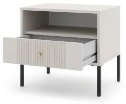 Comodino LUE beige/nero