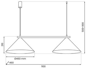 Lampadario a sospensione CAPITAL 2xGX53/15W/230V verde