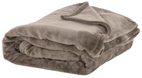 Coperta in micropile marrone, 130 x 160 cm - Tiseco Home Studio