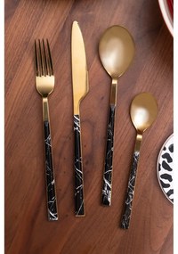 Posate in acciaio nero e oro 16 pezzi Avie - Premier Housewares