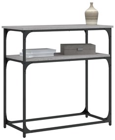 Tavolino consolle grigio sonoma 75x35,5x75 cm legno multistrato