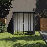 Casetta per Cani con Tetto Nero 110x103x109 cm Acciaio Zincato