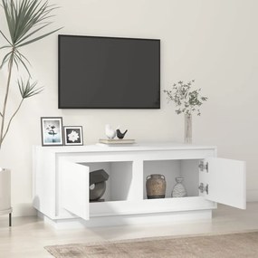 Tavolino da salotto bianco 102x50x44 cm in legno multistrato