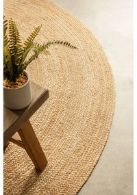 Tappeto rotondo in juta bifacciale di colore naturale ø 140 cm Braided Gold - Hanse Home