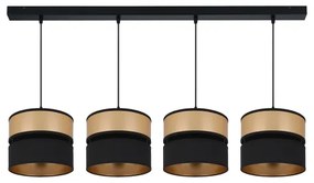 Brilagi - Lampadario a sospensione con filo ROYAL 4xE27/15W/230V nero/oro