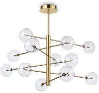 Lampadario a sospensione 12 luci ottone D 124 x H 55 cm