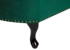 Chaise longue destra in velluto verde NIMES Beliani