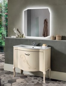 Mobile bagno classico MARTINA 90 cm - Avorio Decapč - Cassettone - Lavabo