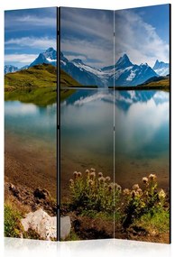 Paravento  Lake with mountain reflection, Switzerland [Room Dividers]  Colore Bianco, Dimensioni e Misure 135x172