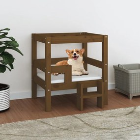 Cuccia Per Cani Ambra 55,5x53,5x60 Cm İn Legno Massello Di Pino /
