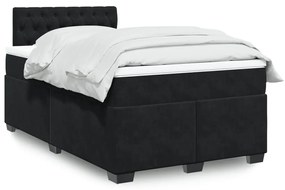 Giroletto A Molle Con Materasso Nero 120x190 Cm İn Velluto /