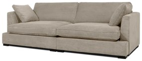 Divano in velluto a coste beige 236 cm Mobby - Scandic