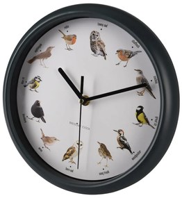 H&amp;S Collection Orologio da Parete con Versi di Uccelli 25 cm
