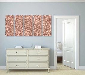 Quadri 5 pezzi – Mandala floreale