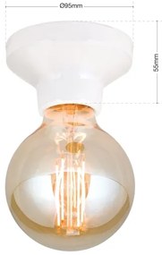 Orion - Plafoniera FROST 1xE27/60W/230V bianca