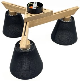 Brilagi - LED  Lampadario a plafone ANTHONY 3xE14/40W/230V quercia/nero