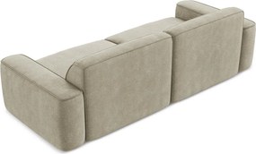 Divano beige con rivestimento in ciniglia 244 cm Omao – Makamii