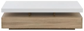 Tavolino 2 cassetti in MDF Rovere e Bianco - FELIX