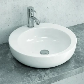 Kamalu - Lavandino da appoggio tondo 46cm modello Litos-345