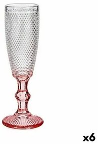 Calice da champagne Rosa Trasparente Vetro 6 Unità (180 ml)